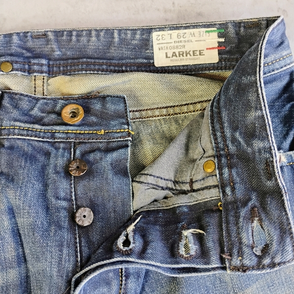 Diesel Larkee DNA Regular Straight Jeans 0882R Faded Wash Italy Mens Size 29x32 - Picture 9 of 15